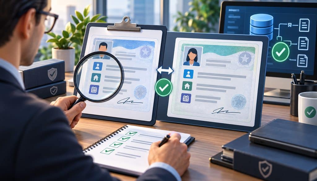 License record comparison and verification process